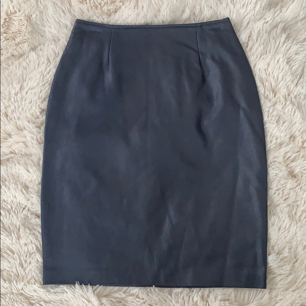 Vintage Metallic Blue leather skirt